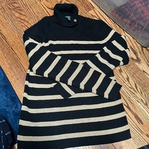 Ralph lauren black and gold sweater